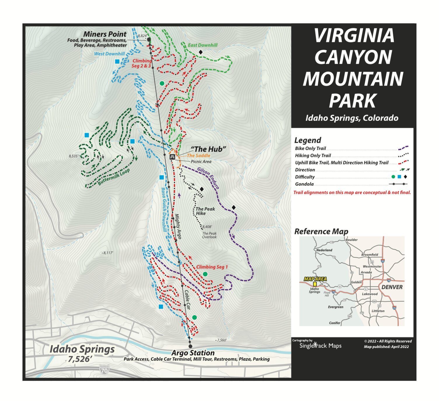 Virginia Canyon Mountain Park Trail Map - Learn More at https://www.idahospringsco.com/parks/page/virginia-canyon-mountain-park