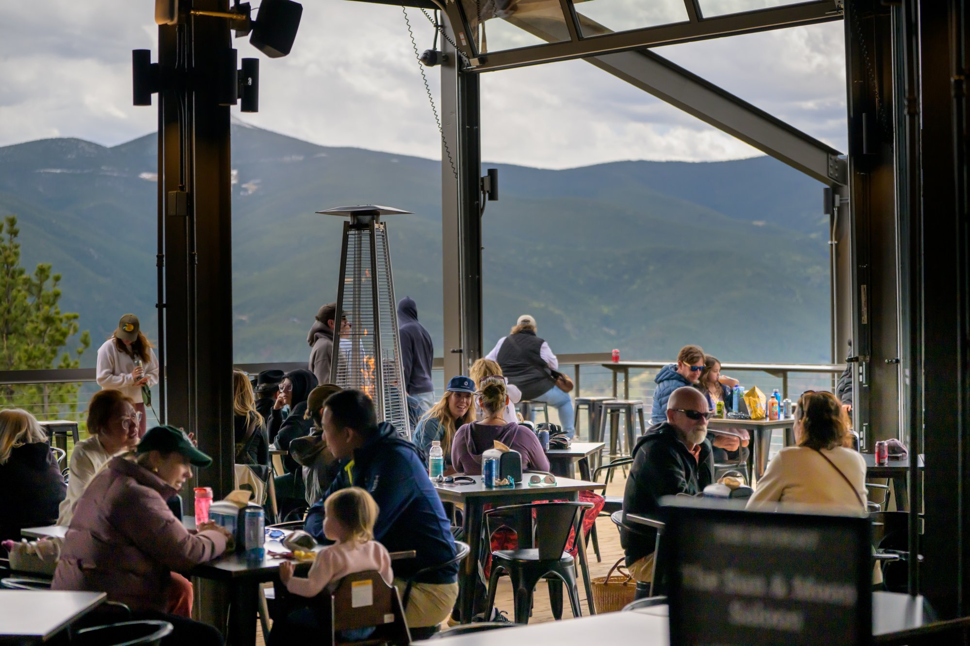 Mountaintop dining at The Outpost